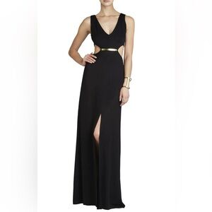 BCBGMaxAzria Black Cut Out Gown